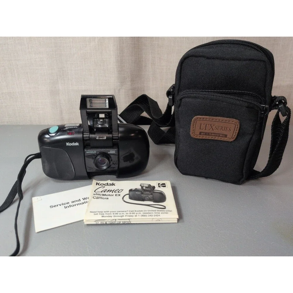 Kodak Cameo Motor EX 35mm Film Camera Point & Shoot Tested With Manual And Bag